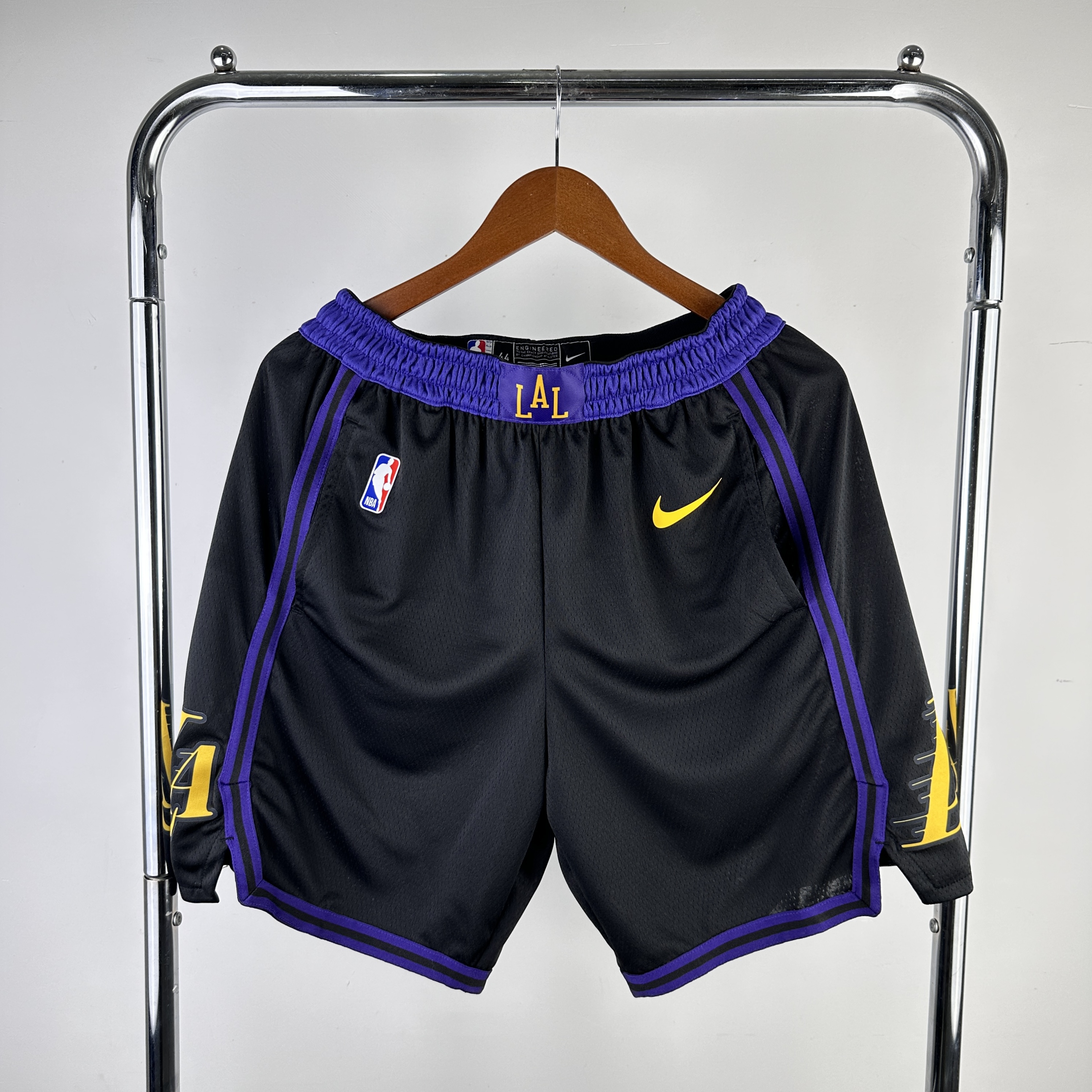 2024 Men NBA Los Angeles Lakers Black shorts 7010